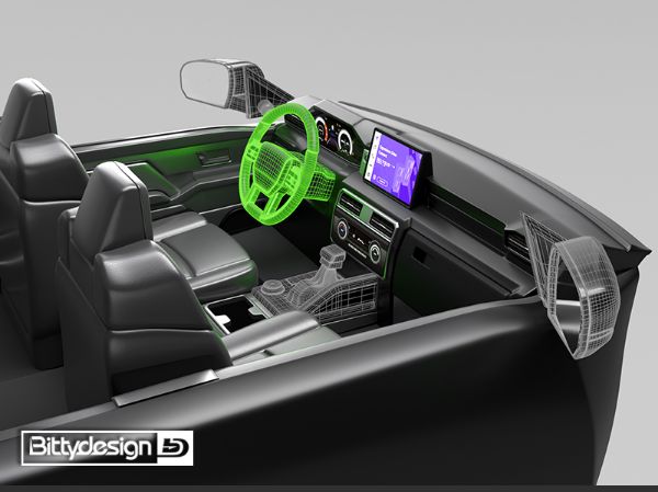 Picture of Steering wheel for interior cockpit T400 body