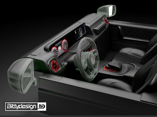 Picture of Interior cockpit/seats for W464 Crawler 1/10 body